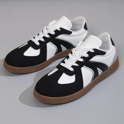 Lace Up Round Toe Sneakers - Tredona LLC
