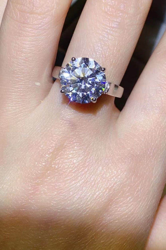 5 Carat Moissanite Platinum-Plated Ring - Tredona LLC