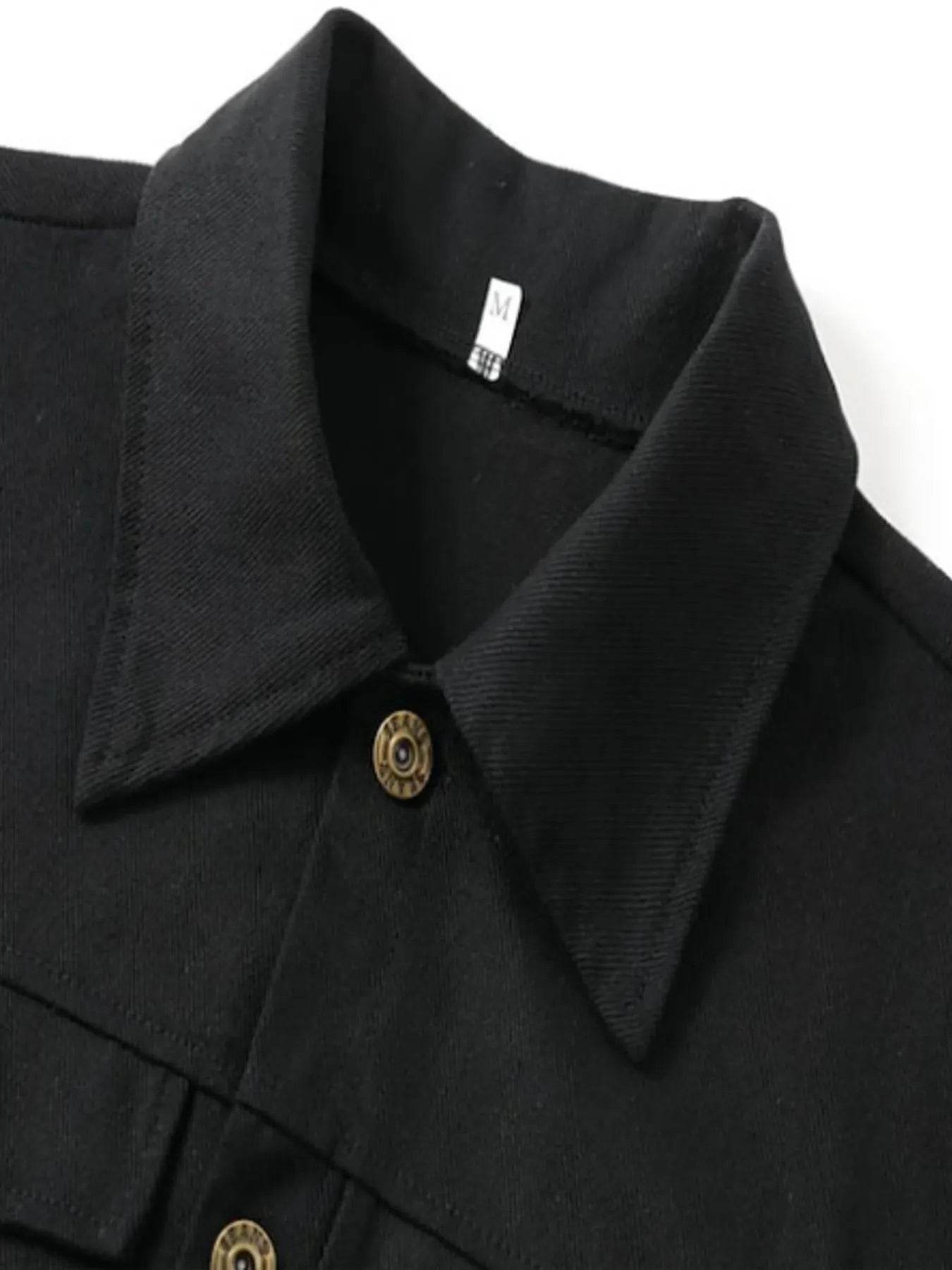 Men's Full Size Button Up Long Sleeve Jacket Plus Size - Tredona LLC