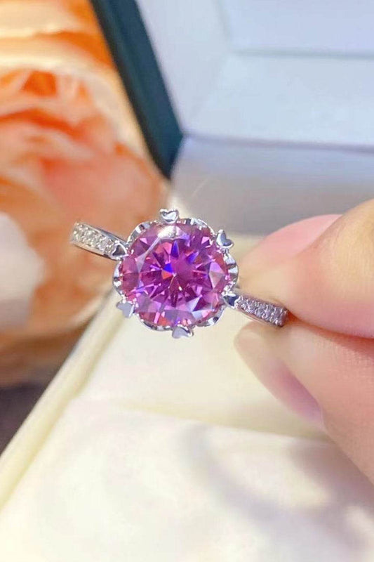 Shining For You 2 Carat Moissanite 925 Sterling Silver Ring - Tredona LLC