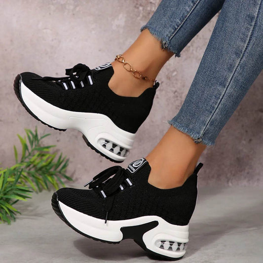 Lace Up Platform Sneakers - Tredona LLC