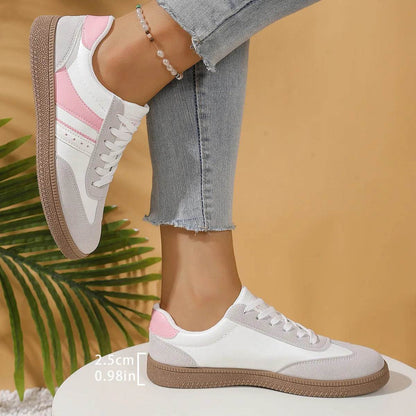 Round Toe Lace Up Sneakers - Tredona LLC
