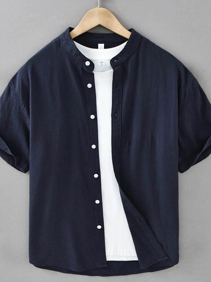 Men's Plus Size Button Up Short Sleeve Shirt - Tredona LLC