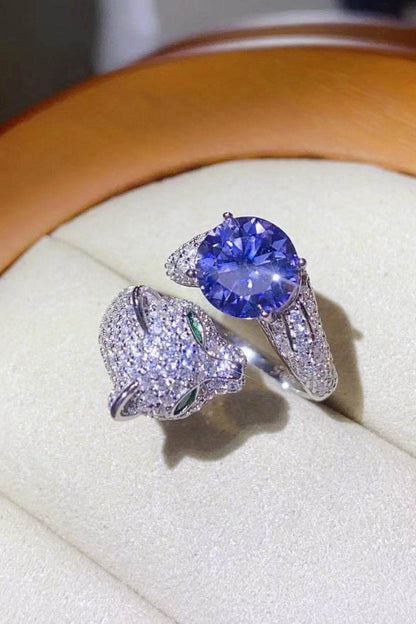 2 Carat Moissanite Adjustable Animal Bypass Ring - Tredona LLC