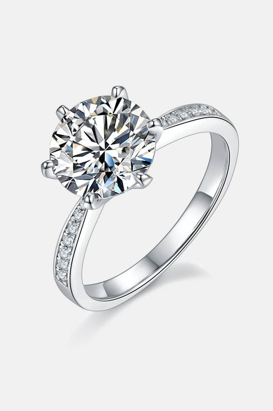 3 Carat Moissanite Side Stone Ring - Tredona LLC