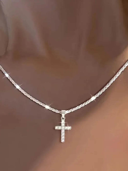 925 Sterling Silver Cross Necklace - Tredona LLC