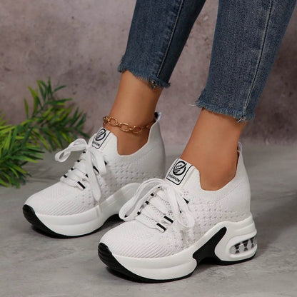 Lace Up Platform Sneakers - Tredona LLC