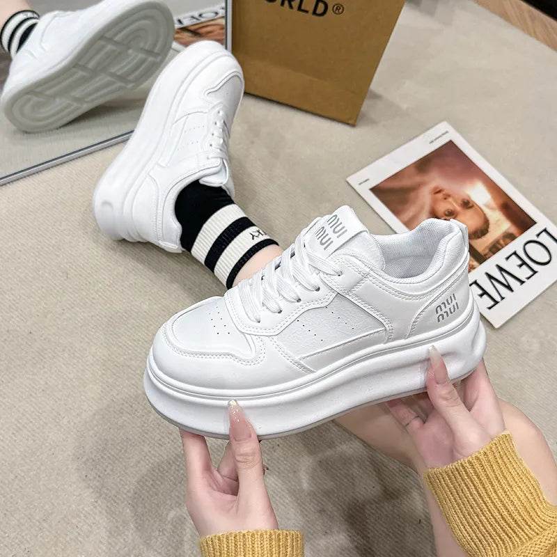 Round Toe Platform Sneakers - Tredona LLC