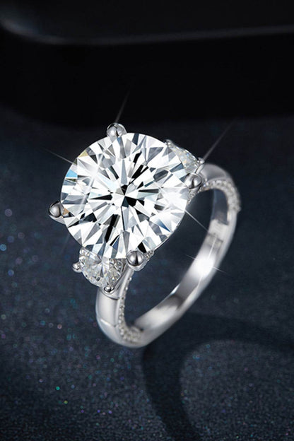 8.6 Carat Moissanite Platinum-Plated Ring - Tredona LLC