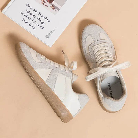 Lace Up Round Toe Sneakers - Tredona LLC