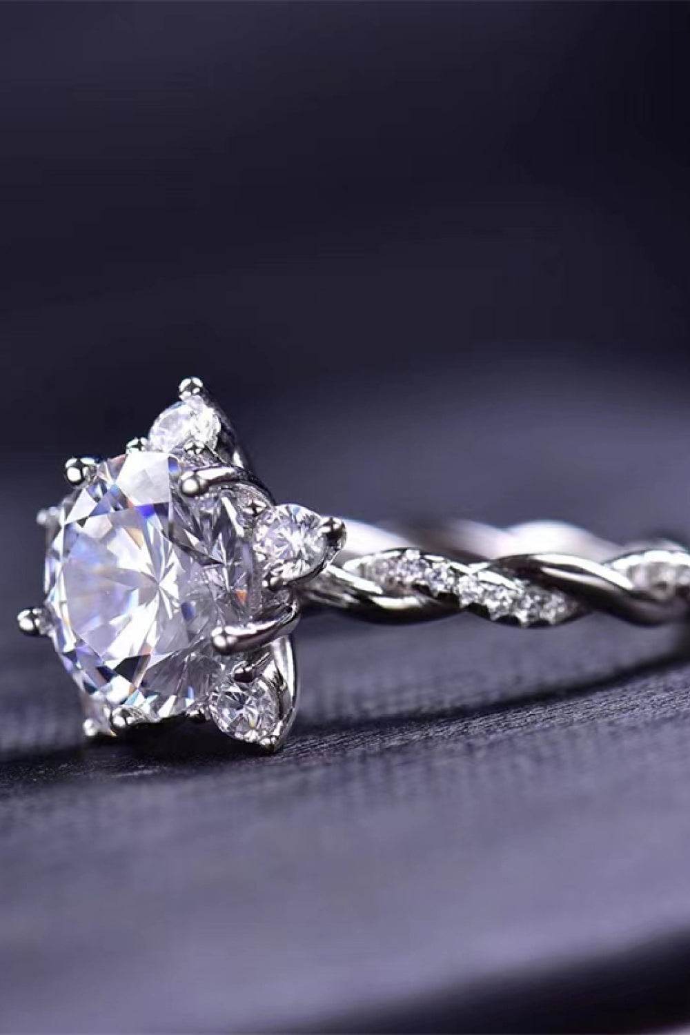 3 Carat Moissanite Twisted Ring - Tredona LLC