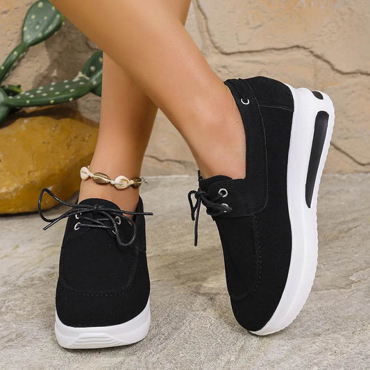 Round Toe Platform Sneakers - Tredona LLC