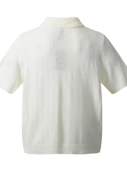 Men's Button Detail Short Sleeve Polo - Tredona LLC