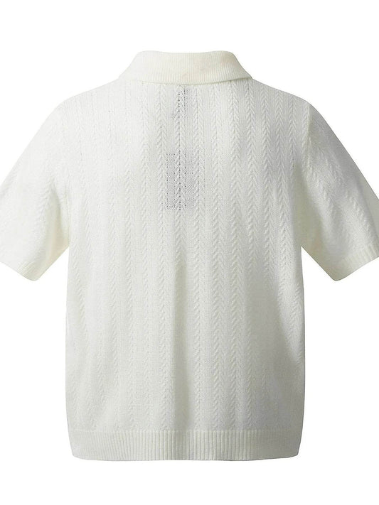 Men's Button Detail Short Sleeve Polo - Tredona LLC