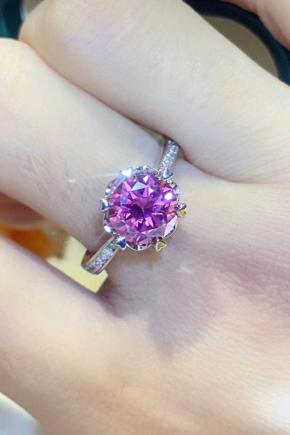 Shining For You 2 Carat Moissanite 925 Sterling Silver Ring - Tredona LLC