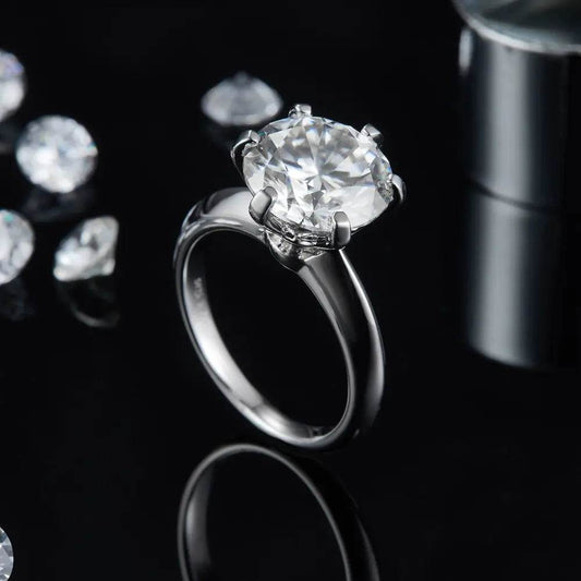 5 Carat Moissanite 925 Sterling Silver Ring - Tredona LLC