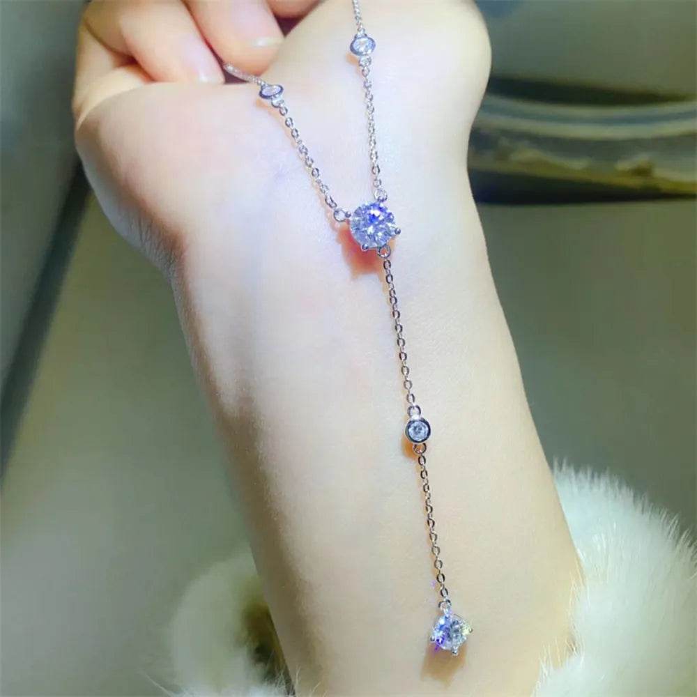1.5 Carat Moissanite 925 Sterling Silver Necklace - Tredona LLC