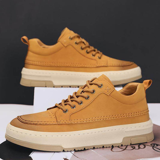 First Layer Cowhide Comfortable Fashion Men's Casual Shoes Sneaker - Tredona LLC