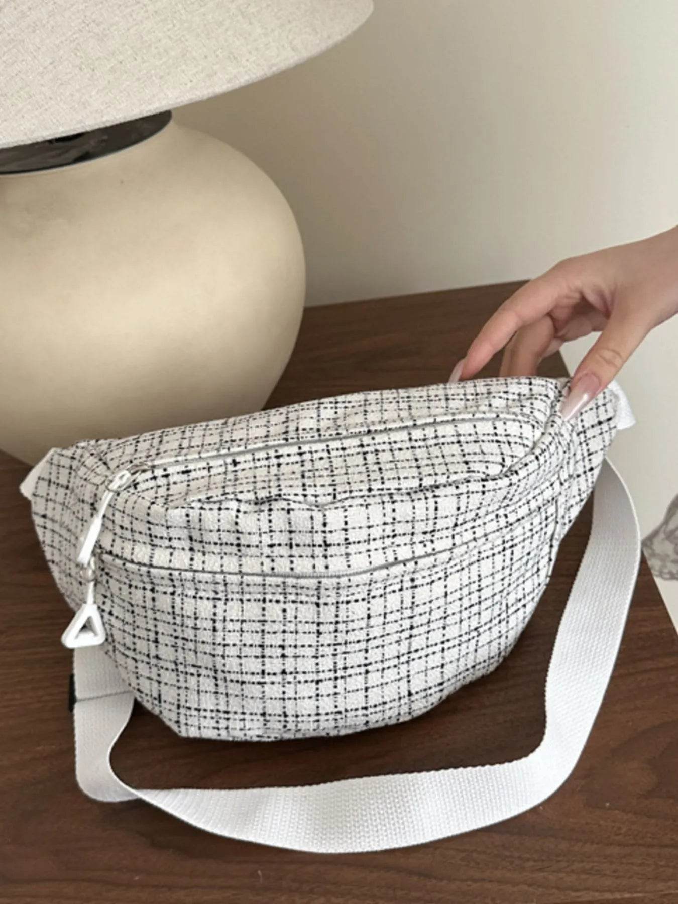Plaid Pattern Crossbody Bag - Tredona LLC
