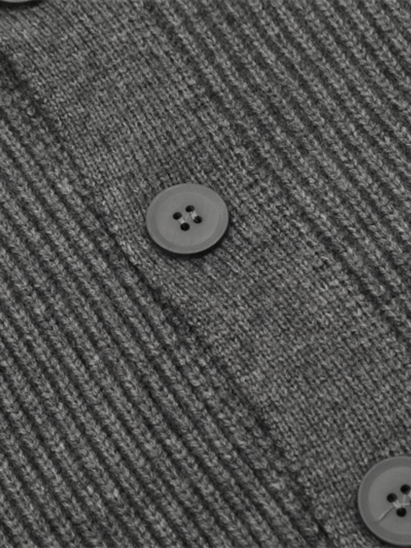 Men's Button Up Ribbed Cardigan - Tredona LLC