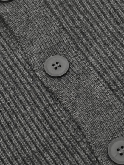 Men's Button Up Ribbed Cardigan - Tredona LLC