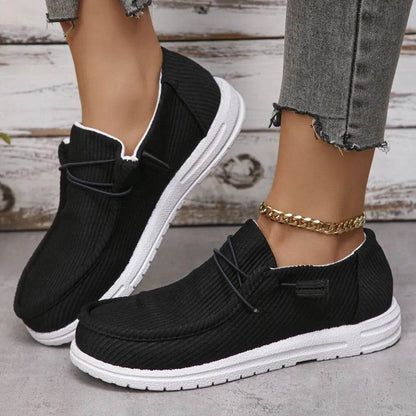 Round Toe Canvas Sneakers - Tredona LLC