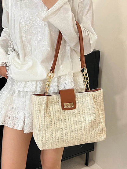 Woven Straw Shoulder Bag - Tredona LLC
