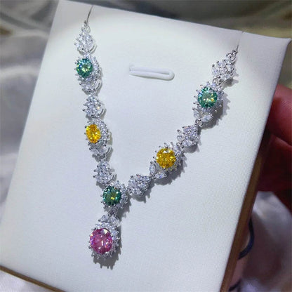 3.5 Carat Moissanite 925 Sterling Silver Necklace - Tredona LLC