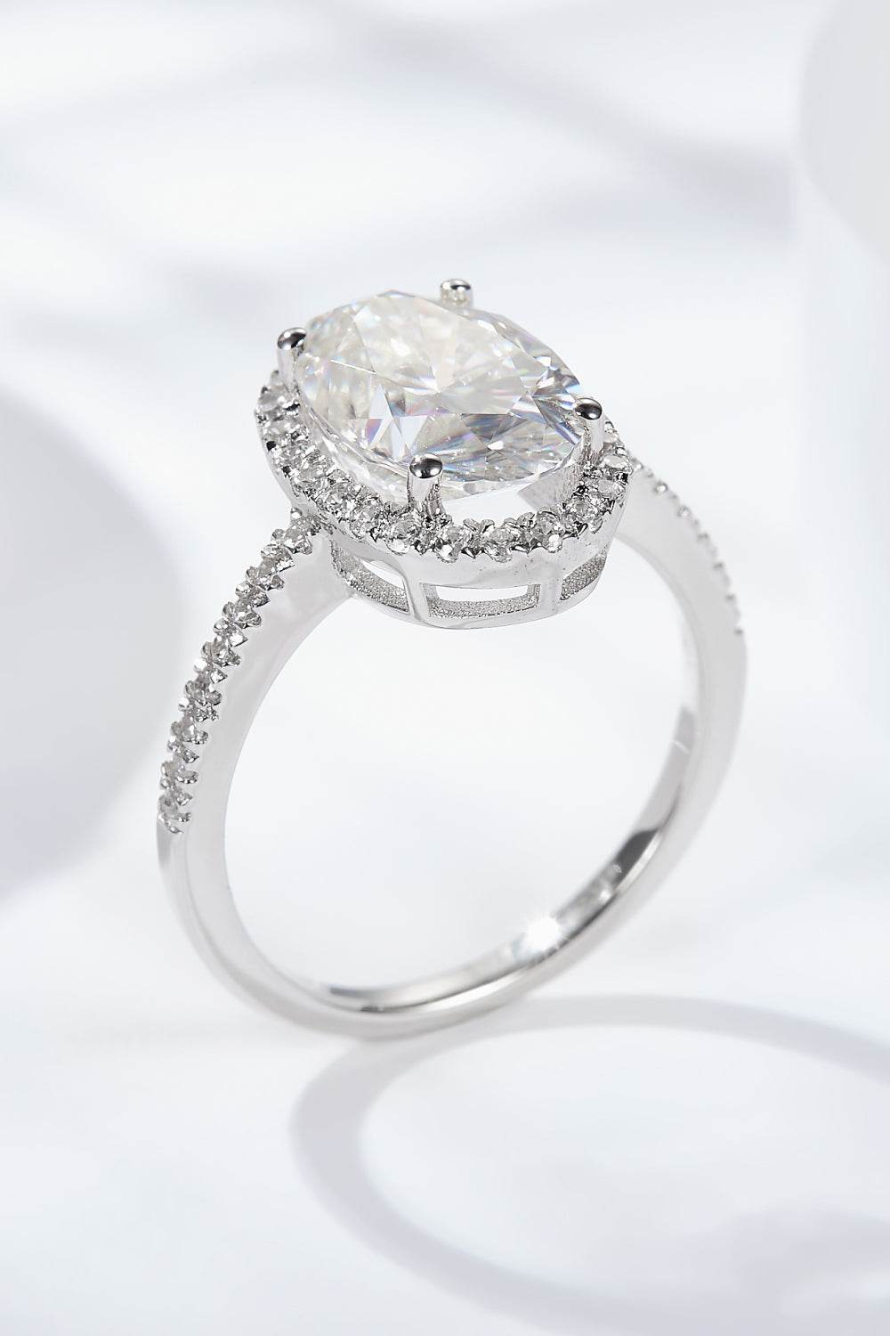 4.5 Carat Moissanite Halo Ring - Tredona LLC