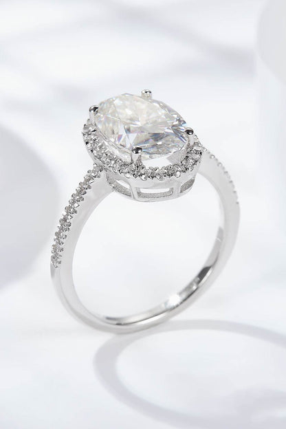 4.5 Carat Moissanite Halo Ring - Tredona LLC