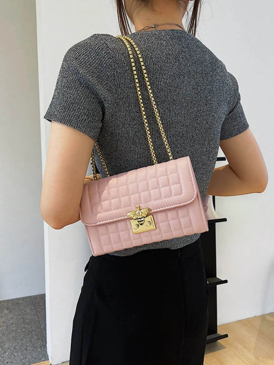 Quilted Chain Shoulder Bag - Tredona LLC
