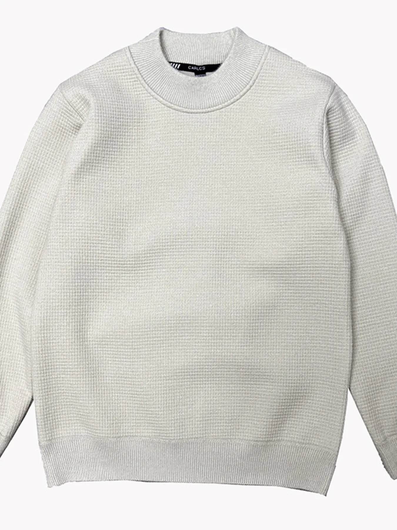 Men's Textured Long Sleeve Sweater - Tredona LLC