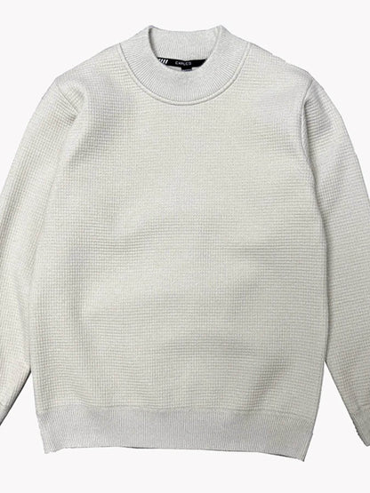 Men's Textured Long Sleeve Sweater - Tredona LLC