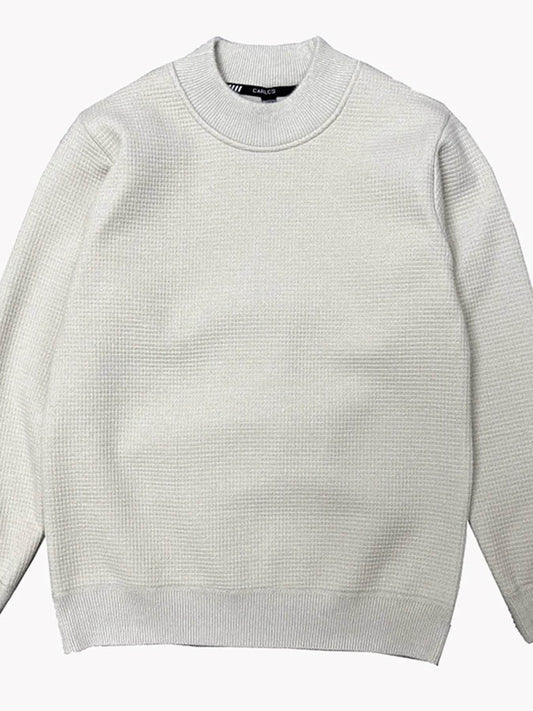 Men's Textured Long Sleeve Sweater - Tredona LLC
