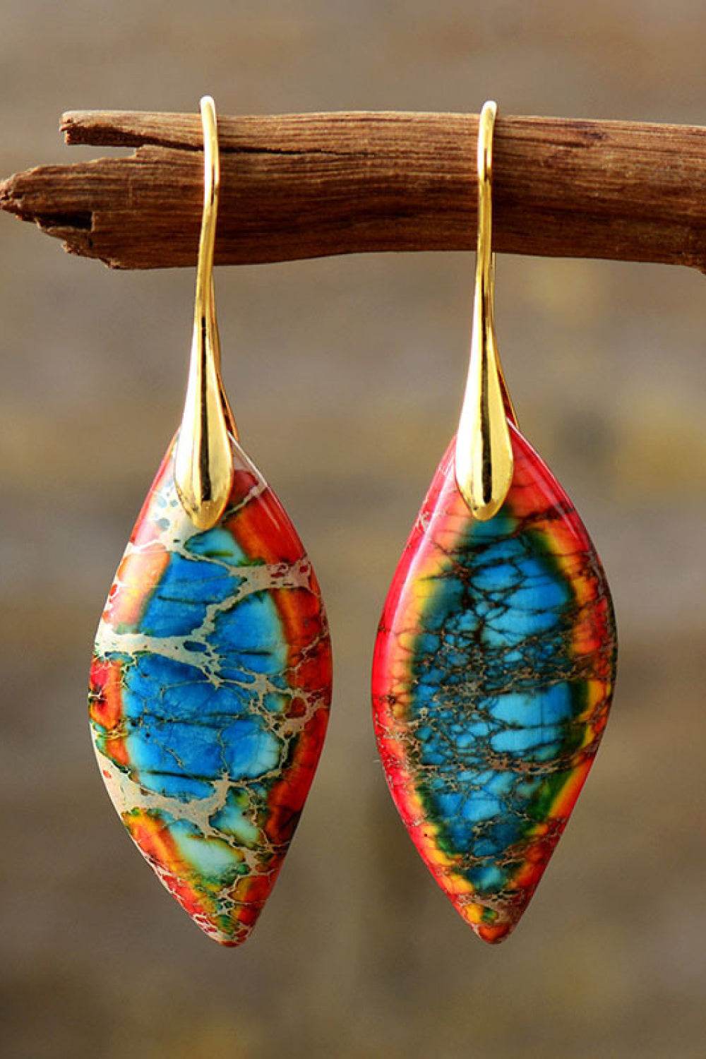 Handmade Natural Stone Dangle Earrings - Tredona LLC