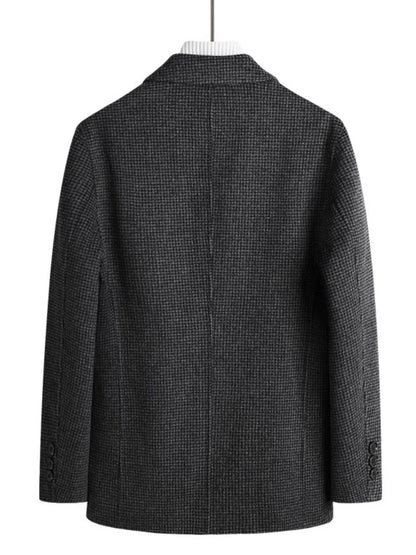 Men's Plus Size Lapel Collar Long Sleeve Blazer - Tredona LLC