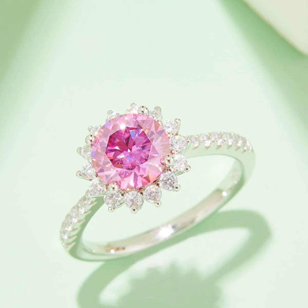 2 Carat Moissanite 925 Sterling Silver Ring - Tredona LLC