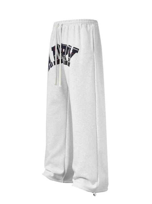 Men's Drawstring Letter Pants - Tredona LLC