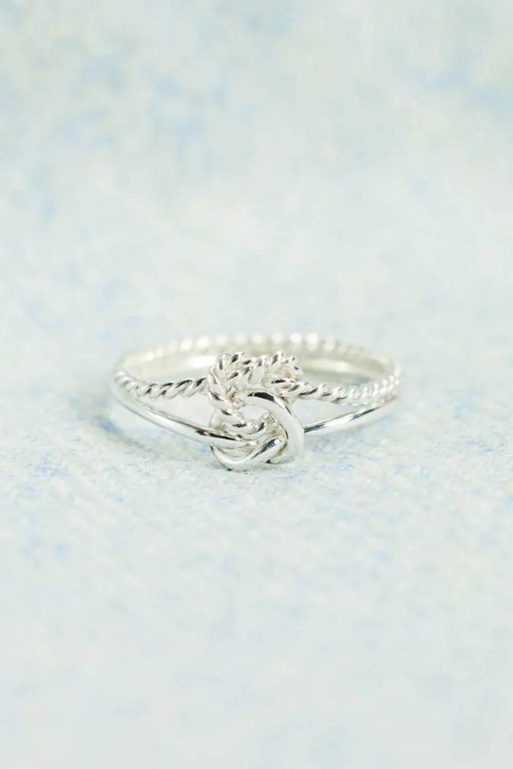 925 Sterling Silver Knotted Ring - Tredona LLC