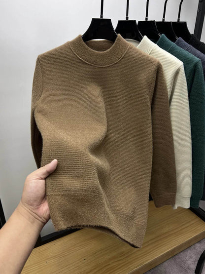 Men's Textured Long Sleeve Sweater - Tredona LLC