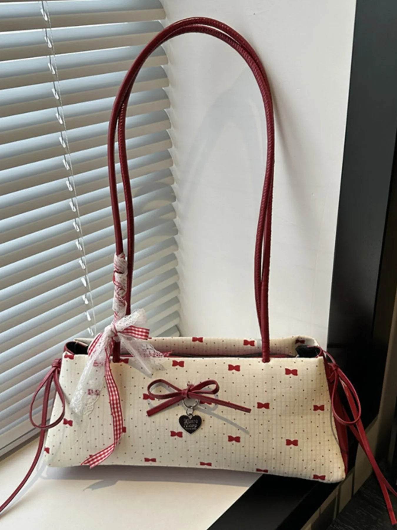 Bow Print Shoulder Bag - Tredona LLC