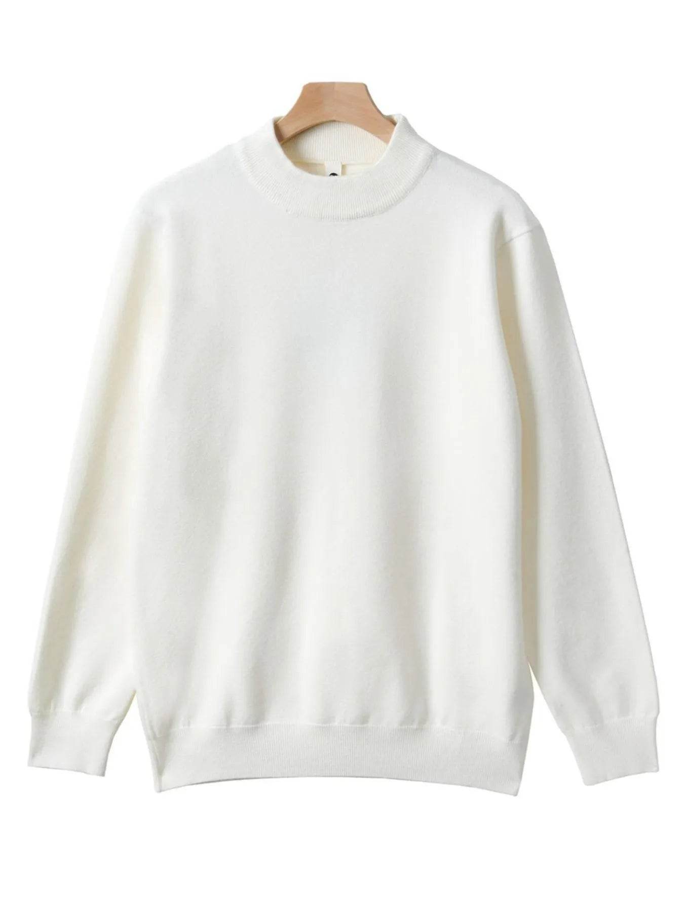 Men's Plus Size Round Neck Long Sleeve Sweater - Tredona LLC