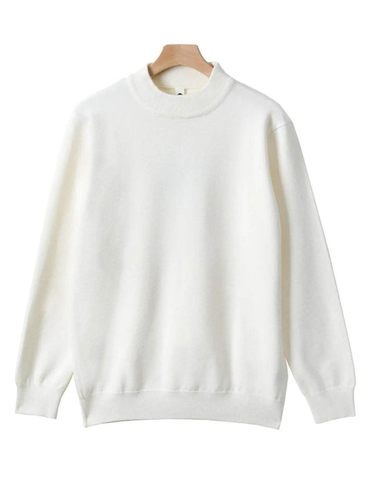 Men's Plus Size Round Neck Long Sleeve Sweater - Tredona LLC