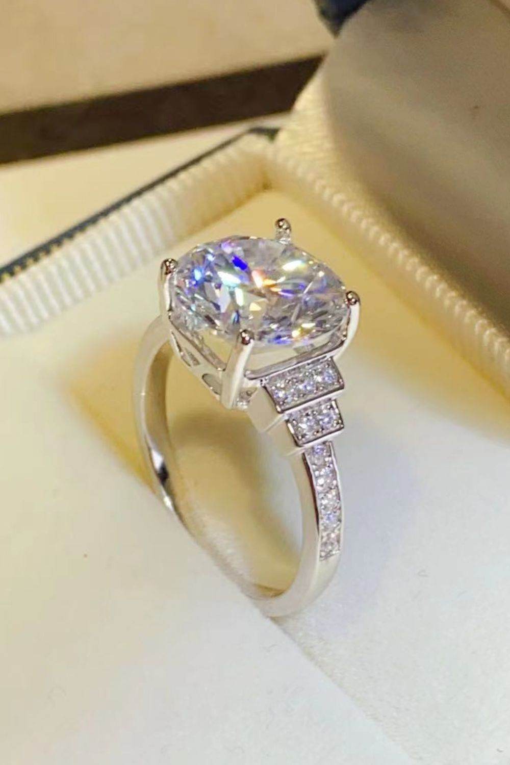 5 Carat Moissanite 925 Sterling Silver Ring - Tredona LLC