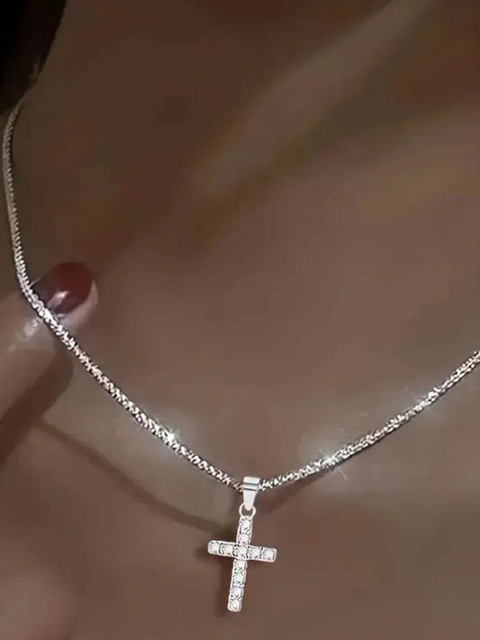 925 Sterling Silver Cross Necklace - Tredona LLC