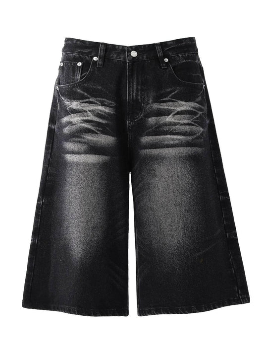 Men's Wide-Leg Denim Shorts - Tredona LLC