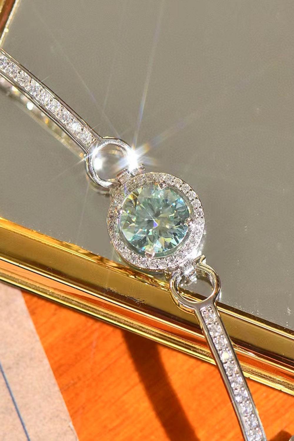 2 Carat Moissanite Platinum-Plated Bracelet - Tredona LLC