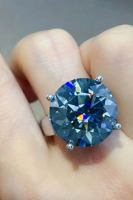 20 Carat Moissanite 925 Sterling Silver Ring - Tredona LLC