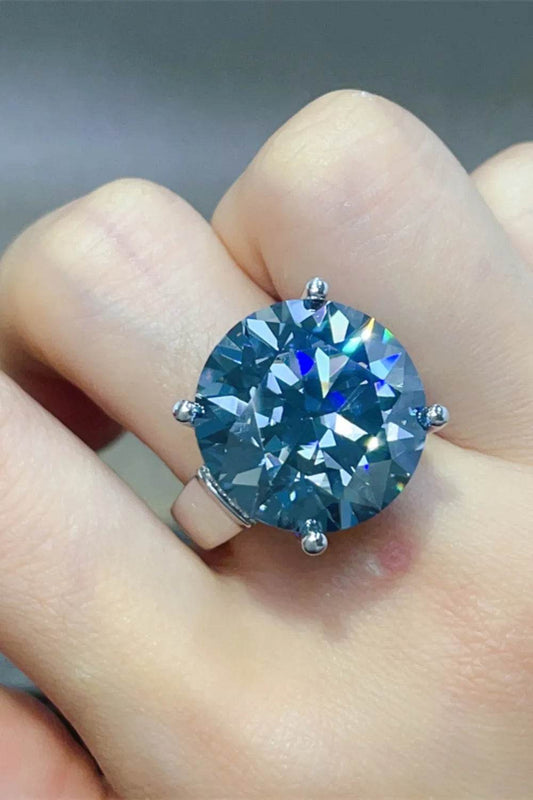 20 Carat Moissanite 925 Sterling Silver Ring - Tredona LLC