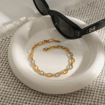 Two-Tone Chain Link Jewelry Set - Tredona LLC